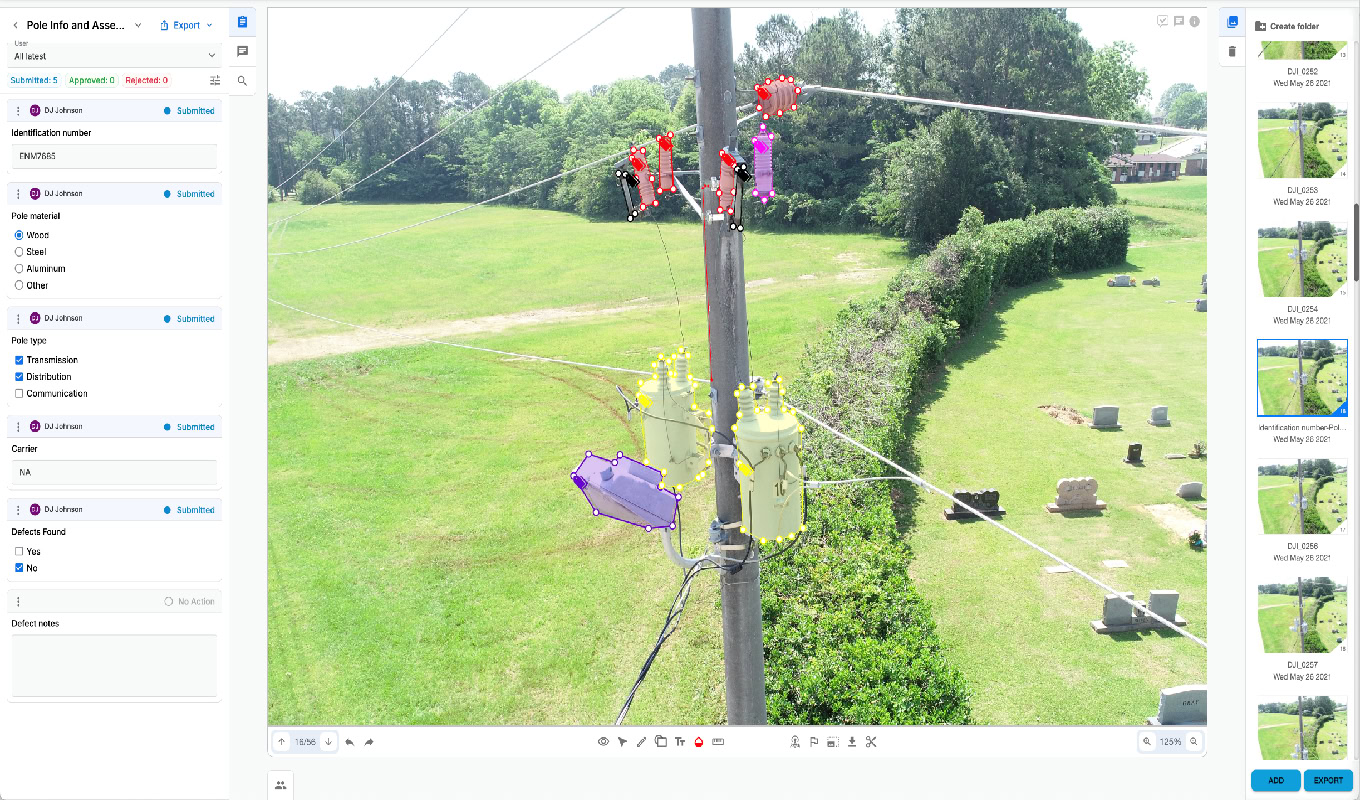 Talon’s no-code workflows enable teams to manage the entire machine learning process and deliver AI-powered inspection insights. Image courtesy of Bentley Systems. | Bentley Systems | Infrastructure Engineering Software Company Talon’s no-code workflows enable teams to manage the entire machine learning process and deliver AI-powered inspection insights. Image courtesy of Bentley Systems.